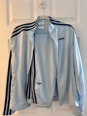 Adidas Women's 3 Stripes Women's Tracksuit Blue/NB Jacket and Pants Set. Size M